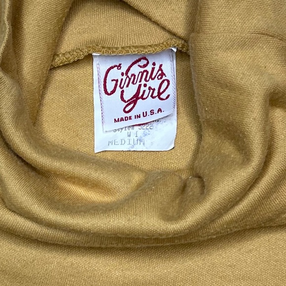 Vintage Ginnis Girl Mustard Yellow Stretch Turtleneck - Picture 3 of 5
